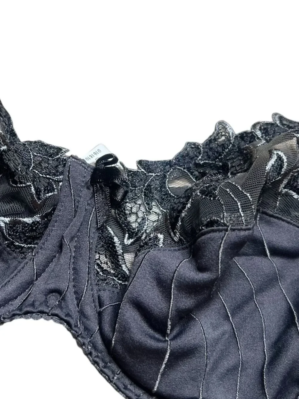 Prima Donna Primadonna Bra Womens Size 30D Gray Deauville Lace Full Cup - Picture 4 of 6